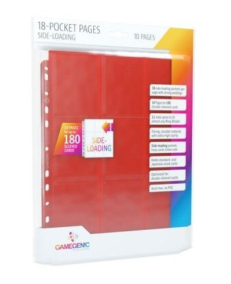 Gamegenic Sideload 18-Pocket Pages Red 10