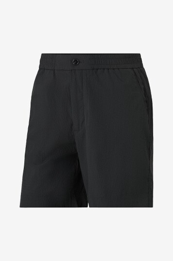 Calvin Klein Shorts Straight Seersucker Elastic 7" Svart