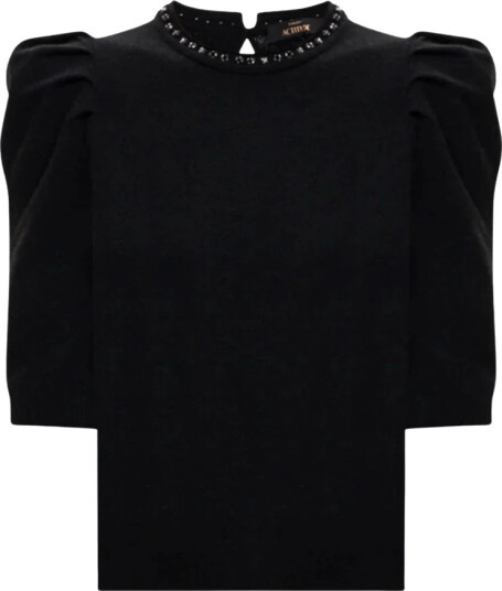 Twinset, Dame, Strikkevarer, Svart, S,