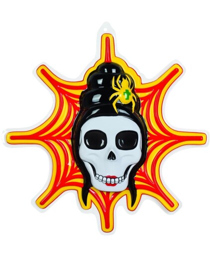 Spider Lady 50x50 cm PVC Plast Dekorasjon Day of the Dead
