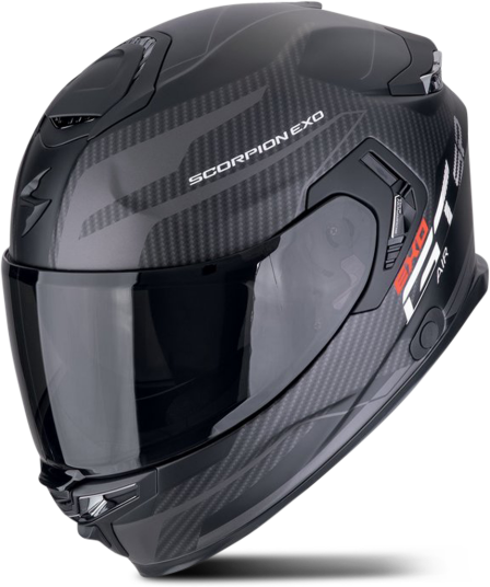 Scorpion Helhjelm EXO-GT SP Air Mattsvart-Sølv Scorpion Helhjelm EXO-GT SP Air Mattsvart-Sølv