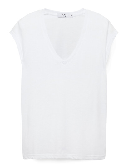Coster Copenhagen Cc Heart Basic V-Neck T-Shirt - White - XL