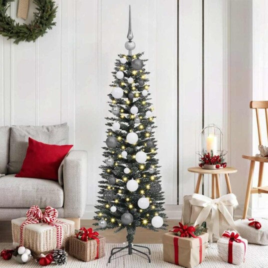 Kunstig juletre grønn 40,5 x 40,5 x 120 cm PVC og plast og stål