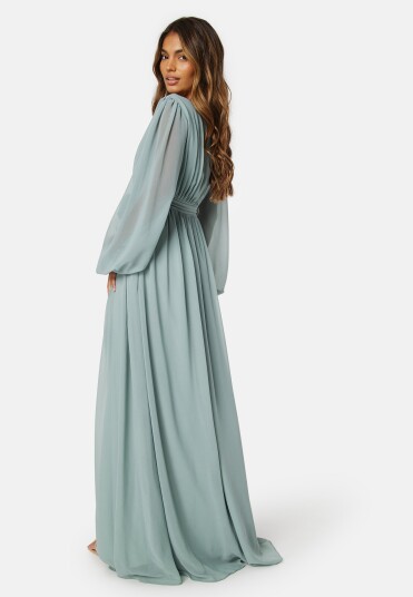 Goddiva Long Sleeve Chiffon Dress Goddiva Long Sleeve Chiffon Dress