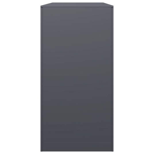 Vedstativ antrasitt 100x40x80 cm stål