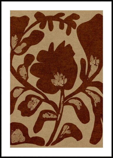Earthy Floral Motif Plakat / 50x70