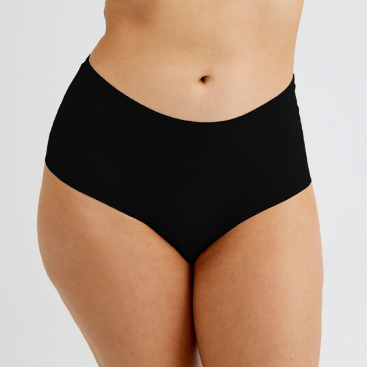 Pierre Robert Truse Invisiblå High Waist Mikrofiber - blåck L