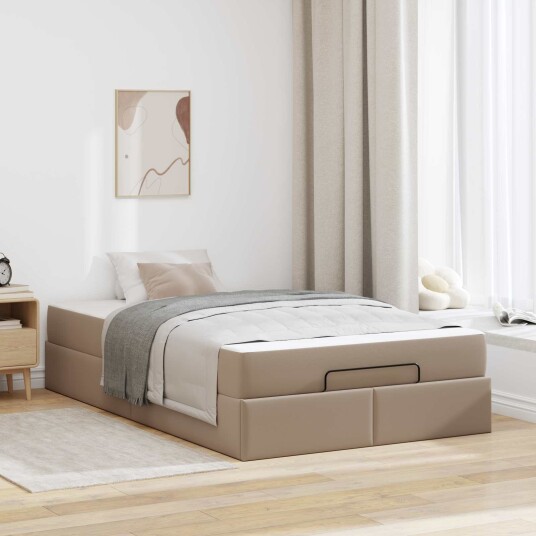 Sengeramme med madrass Annet 2 pcs Lysebrun PVC Sengeramme med madrass Annet 2 pcs Lysebrun PVC