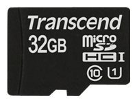 Transcend - Flashminnekort - 32 Gb - Uhs Class 1 / Class10 - Microsdhc Transcend - Flashminnekort - 32 Gb - Uhs Class 1 / Class10 - Microsdhc
