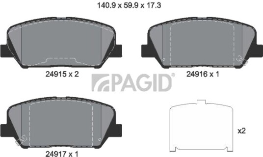 PAGID T3149N Bremseklosser