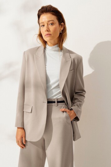 Ellos Collection Overdimensjonert blazer Beige