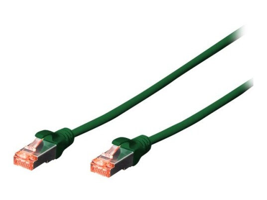 Digitus Professional Koblingskabel Rj-45 Hann Til Rj-45 Hann 10 M Sftp Cat 6 Med Støvel Halogenfri Formstøpt Uten Hindringer Grønn En Pakke 5
