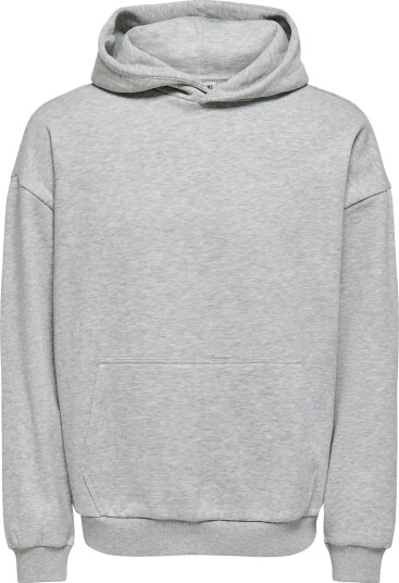 ONLY & SONS Onsceres Ovz Ls Hoodie Sweat Noos Grey XXL