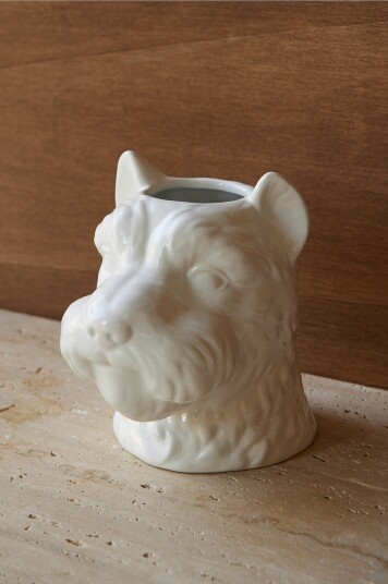 Ellos Home   Vase Schnauzer høyde 18,5 cm Hvit