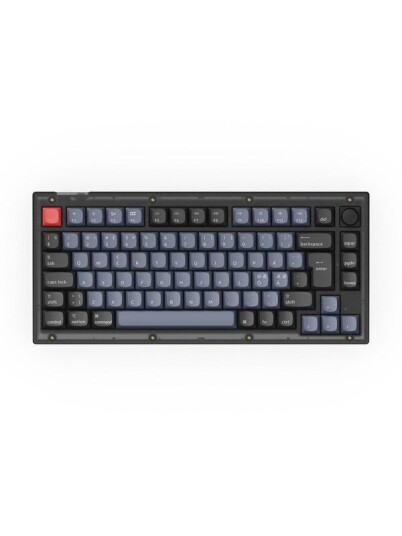 Keychron V1 QMK Custom Knob version - Fully Assembled - Pro Brown - Gamingtastatur - Uten numpad - Nordisk - Svart