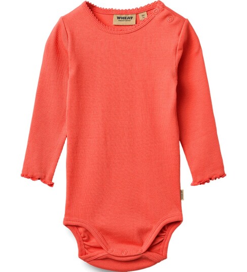 Wheat Body I/e Rib Regitze Watermelon Wheat 68 Langermet Body Oransje Rød 62