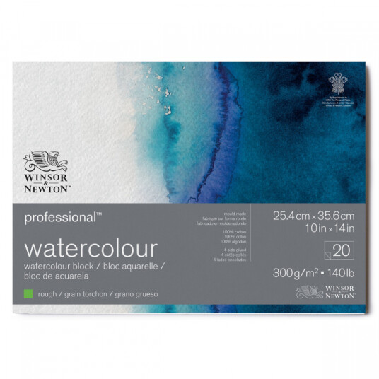 Winsor & Newton Professional Akvarellblokk Rough 23x31 cm 300g