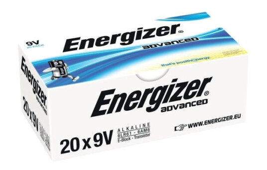Energizer Alkaline Max Plus 9V Batteri 20-pakning Energizer Alkaline Max Plus 9V Batteri 20-pakning
