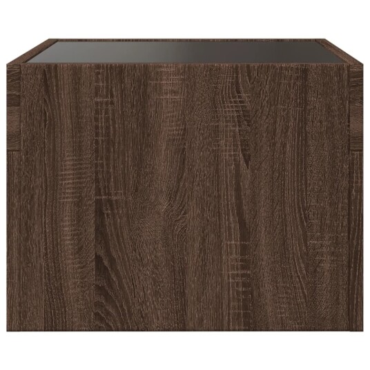 Salongbord med Infinity LED brun 40x40x30 cm 3284076