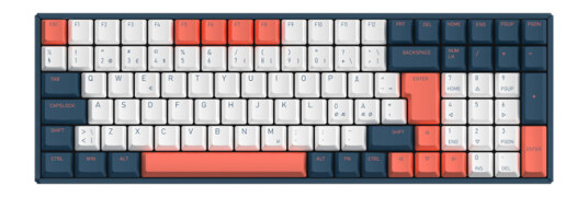 IQUNIX F97 Coral Sea Wireless-RGB Cherry Red - Gamingtastatur - Nordisk - Blå IQUNIX F97 Coral Sea Wireless-RGB Cherry Red - Gamingtastatur - Nordisk - Blå