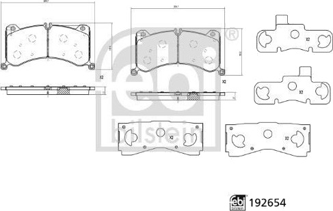 FEBI BILSTEIN 192654 Bremseklosser FEBI BILSTEIN 192654 Bremseklosser
