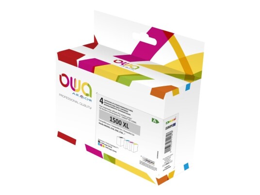 Owa - 4-Pack - Svart Gul Cyan Magenta - Kompatibel - Gjenfabrikert - Blekkpatron (Alternativ For: Canon Pgi-1500Xl Bk Canon Pgi-1500Xl C Canon Pgi-1500Xl M Canon Pgi-1500Xl Y) - For Canon Maxify Mb2050 Mb2150 Mb2155 Mb2350 Mb2750 Mb2755