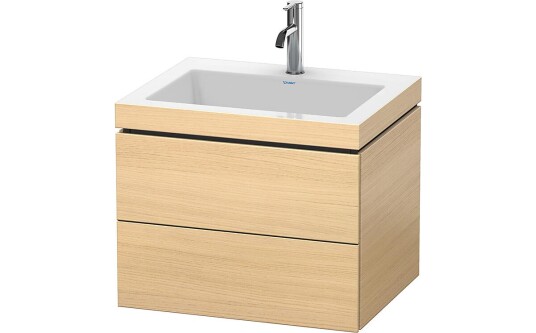 Duravit L-Cube Servantskap m/2 skuffer 600x500x480 mm Middelhavs Eik