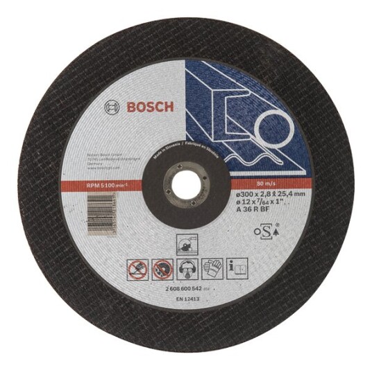 Bosch 300 mm Kappeskive til Metall A 36 R BF - Expert Serie