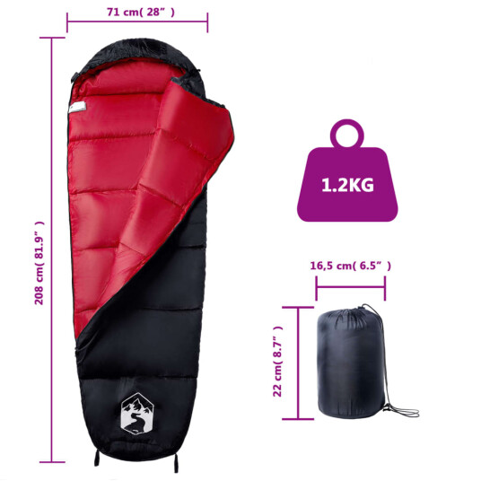 vidaXL Sovepose for voksne camping 3 sesonger vidaXL Sovepose for voksne camping 3 sesonger