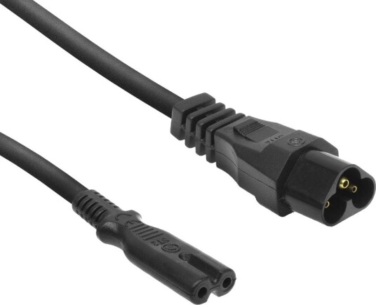 ACT Strømkabel C6 - C7 Svart 0.2 m