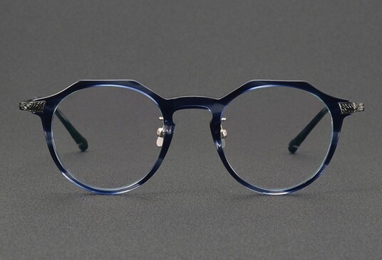 Briller Jatoba fra eo Selection Blå Acetate|Titan Rund Medium