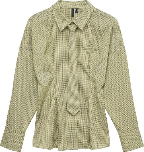 Vero Moda Skjorte Vmbriar Ls Tie Shirt Wvn Exp Gul