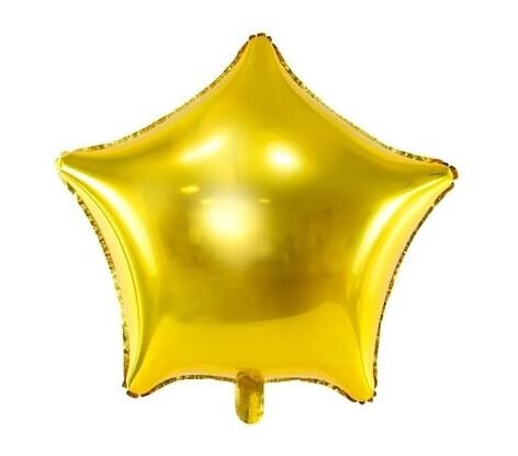 Partydeco Star Lekeballong Gull Star Ikke For Barn Under 36 Måneder 480 Mm 50 Stykker