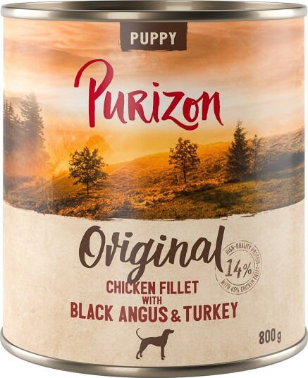 Purizon Våtfôr Puppy Original Med Black Angus & Kyllingfilet Kalkun Okse 12 X 800 G