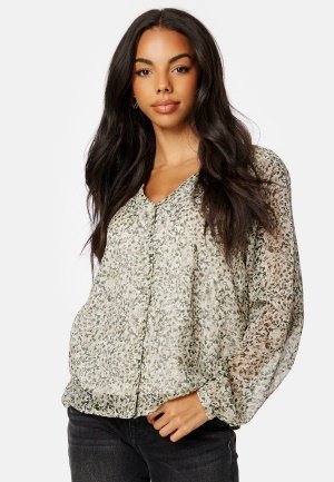 ONLY Luna L/S V-Neck Top Duffel Bag AOP:Tanya XS