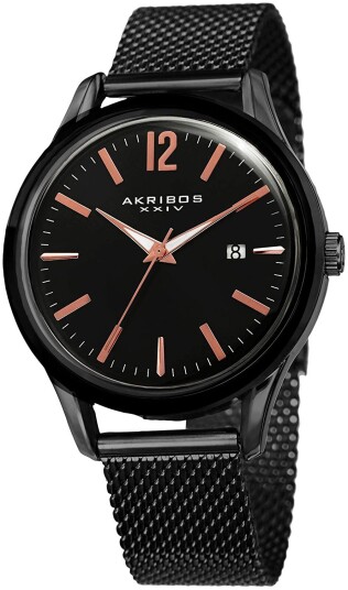 Akribos XXIV Herreklokke AK920BK Sort/Stål Ø41 mm Akribos XXIV Herreklokke AK920BK Sort/Stål Ø41 mm