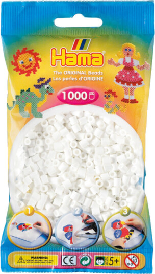 Hama Ironing beads - Hvit (01) 1000pcs.
