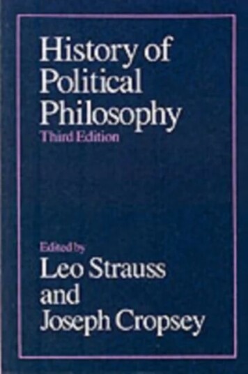 History Of Political Philosophy Av Leo Strauss