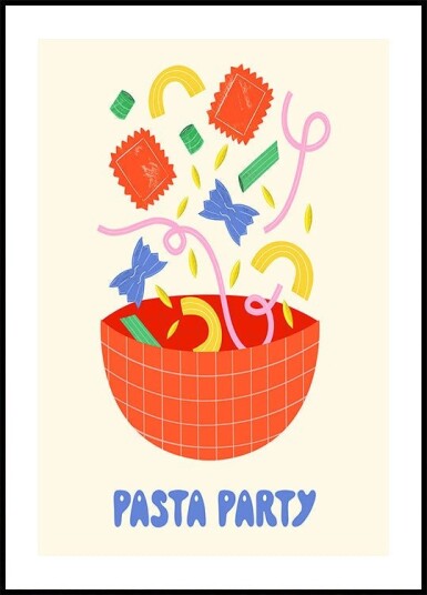 Pasta Party Poster Plakat / 40x50cm