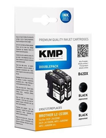KMP DOUBLEPACK B62DX - Blekkpatron Svart
