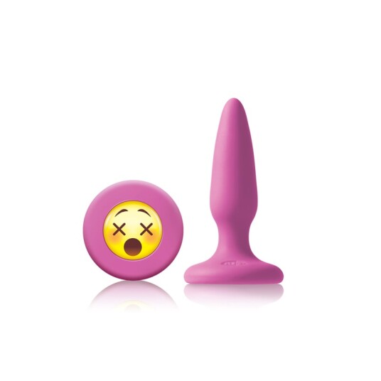 Moji's WTF Rosa Mini Silikon Plugg med Emoji