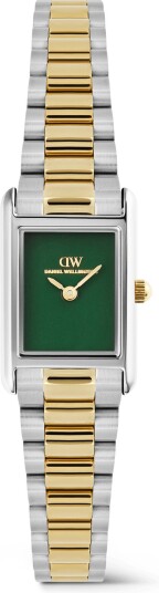 Silver 17mm Watch Bound Mini 3 link Emerald Two Tone | DW