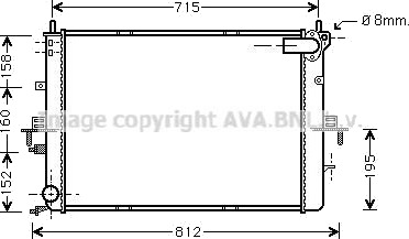 PRASCO AU2152 Radiator motorkjøling