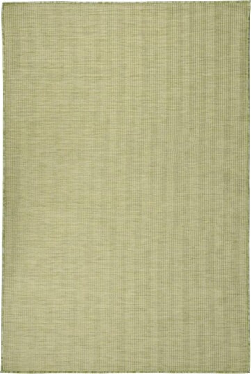 vidaXL Utendørs flatvevd teppe 120x170 cm grønn