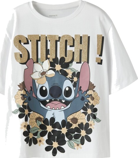 Name It Nkfjyna Stitch Ss Nreg Top Box Noos Wdi White 116