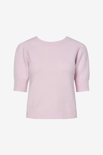pieces - Genser pcFunia SS O-neck Bow Knit Top D2D - Rosa