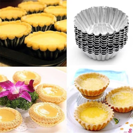 Otego 10 bakeformer i metall Muffinsform Småkaker Former