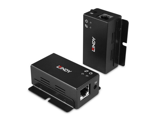Lindy 43386 Nettverkssender Og Mottaker 50 M 480 Mbit/S Cat5e Cat6 Ns1021 Sort