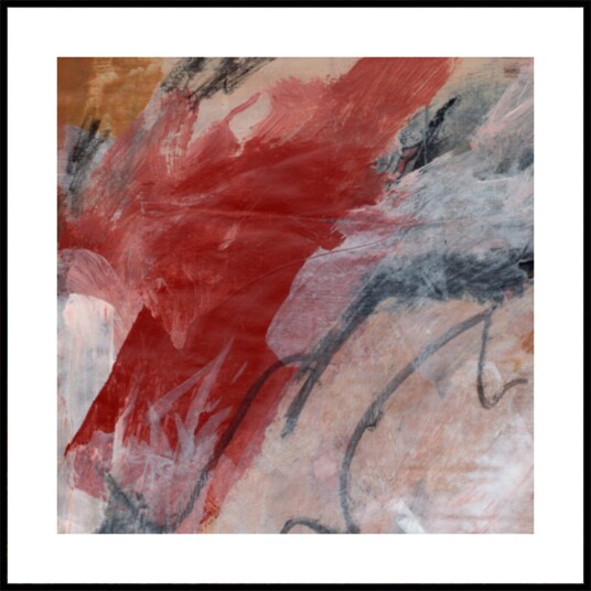 Red Abstract Brushstrokes Plakat / 50x50