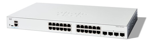Cisco Catalyst 1300-24T-4G - Switch - L3 - Styrt - 24 X 10/100/1000Base-T + 4 X Gigabit Sfp - Rackmonterbar